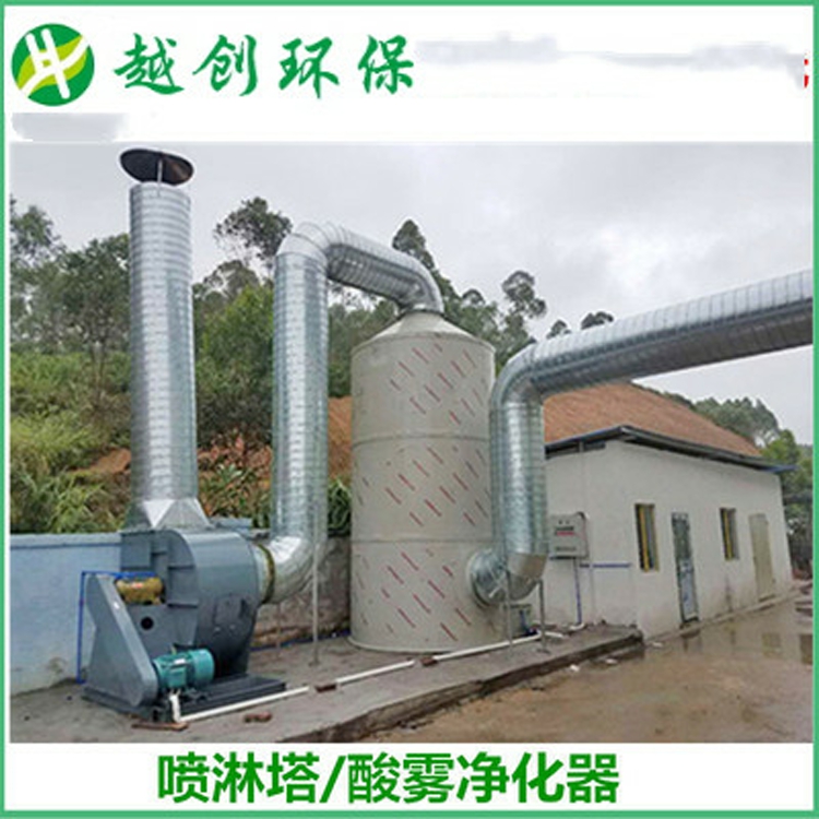 水噴淋油煙除臭凈化工程施工現(xiàn)場